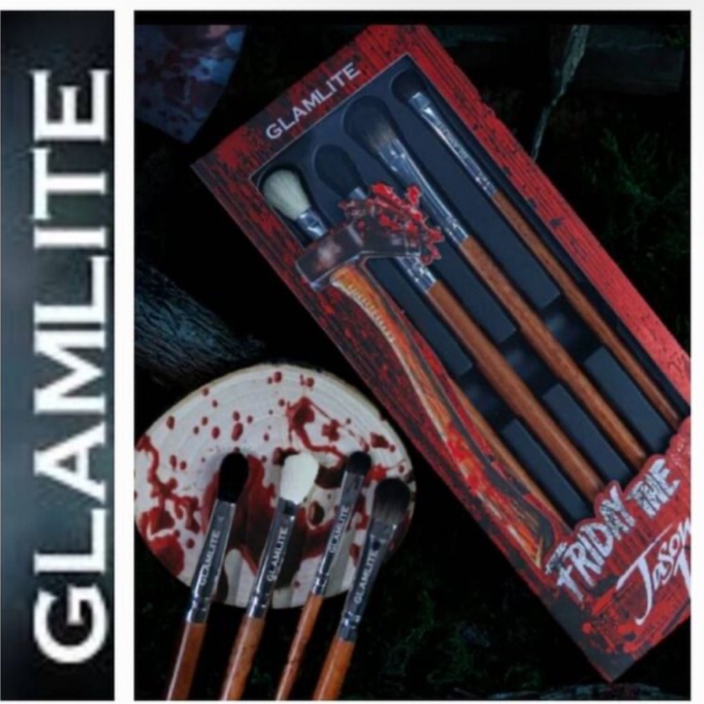 Glamlite Friday‎ the 13th Makeup Brush Set Jason Voorhees Halloween Horror